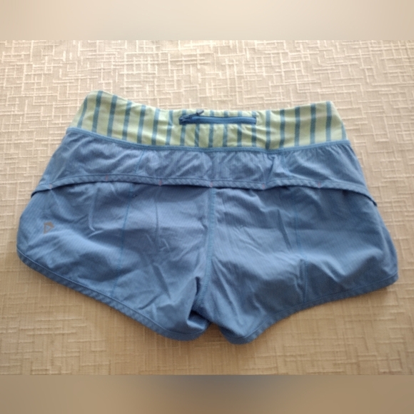 Ivivva by Lululemon Kids Speedy Shorts Blue Girls Size 12 Athletic Activewear - Picture 2 of 11